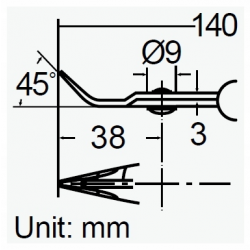 1PK-105E szczypce precyzyjne wygięte 140mm SK7 ESD do elektroniki montażu Pro's Kit